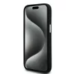 DKNY iPhone 15 compatible with MagSafe DKHMP15SSMCHLK hátlap, tok MagSafe Silicone W/Horizontal Metal Logo, fekete