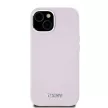 DKNY iPhone 15 compatible with MagSafe DKHMP15SSMCHLP hátlap, tok MagSafe Silicone W/Horizontal Metal Logo, rózsaszín