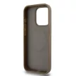 DKNY DKHMP15XPSHRPSW iPhone 15 Pro Max 6.7" hátlap, tok Leather Pattern Metal Logo MagSafe, barna