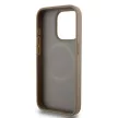 DKNY DKHMP15XPSOSPW iPhone 15 Pro Max 6.7" hátlap, tok Leather Printed Pattern Metal Logo MagSafe, barna