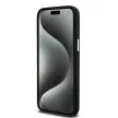 DKNY iPhone 15 Pro Max compatible with MagSafe DKHMP15XSMCHLK hátlap, tok MagSafe Silicone W/Horizontal Metal Logo, fekete