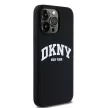 DKNY iPhone 15 Pro Max MagSafe DKHMP15XSNYACH hátlap, tok MagSafe Silicone W/White Arch Logo, fekete