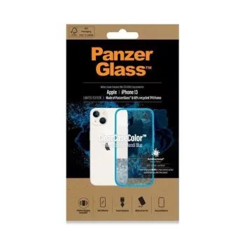   PanzerGlass ClearCase iPhone 13 6.1" antibakteriális katonai mifemalesítésű tok, kék