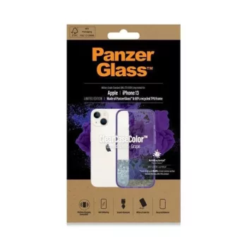   PanzerGlass ClearCase iPhone 13 6.1" antibakteriális katonai mifemalesítésű tok, lila