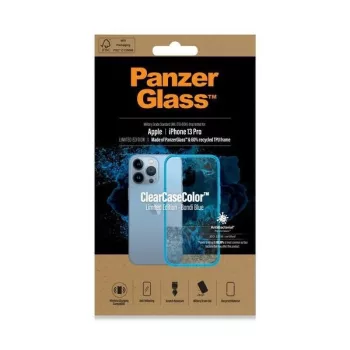   PanzerGlass ClearCase iPhone 13 Pro 6.1" antibakteriális katonai mifemalesítésű tok, kék