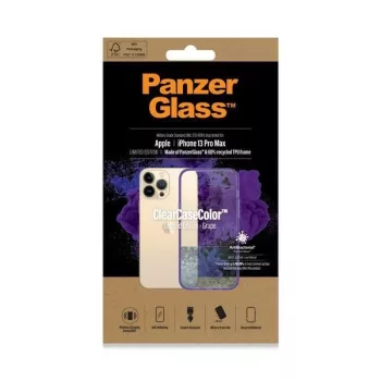   PanzerGlass ClearCase iPhone 13 Pro Max 6.7" antibakteriális katonai mifemalesítésű tok, lila