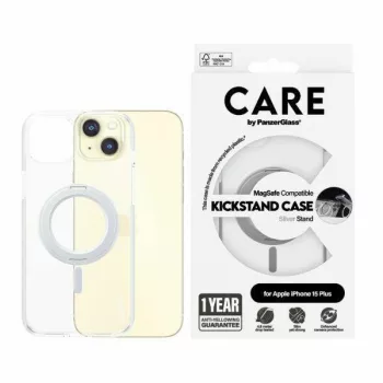   CARE by PanzerGlass Kickstand tok iPhone 15 Plus 6,7" MagSafe, ezüst
