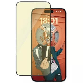   PanzerGlass kijelzővédő üvegfólia Ultra-Wide Fit iPhone 15 Plus 6.7" 2in1 tükröződésmentes, kékfény szűrő