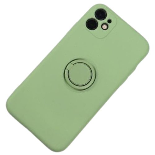 Beline Silicone Case, hátlap, tok gyűrűvel iPhone 12 Pro Max, zöld