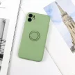 Beline Silicone Case, hátlap, tok gyűrűvel iPhone 12 Pro Max, zöld