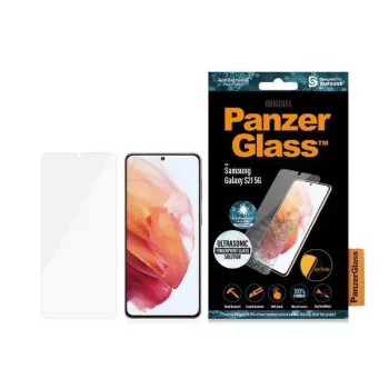   PanzerGlass kijelzővédő üvegfólia E2E Samsung Galaxy S21 G991 tokbarát ujjlenyomat kompatibilis antibakteriális 5D teljes kijelzős