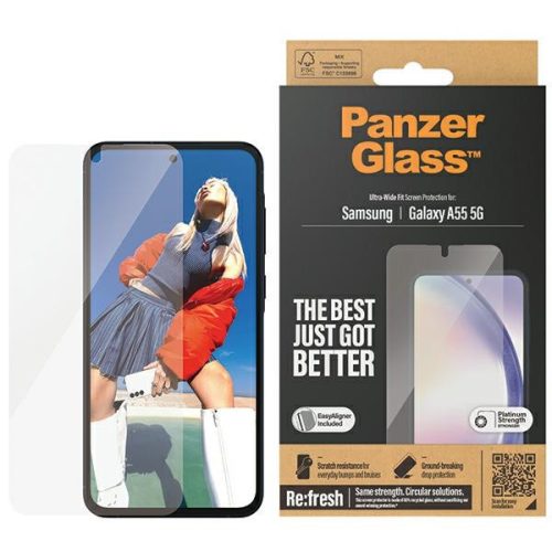 PanzerGlass Ultra-Wide Fit Samsung Galaxy A55 5G A556 képernyővédelem Easy Aligner Included 7358
