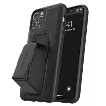   Diesel Grip Case Leather iPhone 12/12 Pro hátlap, tok, fekete