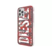 Diesel Snap Case Clear AOP iPhone 12 Pro Max hátlap, tok, piros-szürke