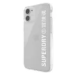 SuperDry Snap iPhone 12 mini hátlap, tok, átlátszó, fehér