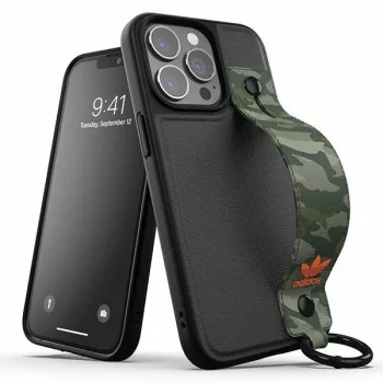   Adidas OR Hand Strap Case tok iPhone 13 Pro /13 6,1", fekete, zöld