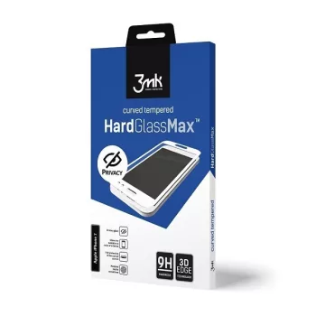   3MK Glass Max Privacy iPhone 11 Pro Max, teljes képernyős edzett üvegfólia, fekete