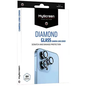   MyScreen Diamond Glass Camera Lens Cover iPhone 14 Pro 6.1"/14 Pro Max 6.7", kameravédő üvegfólia, fekete