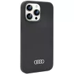 Audi Silicone Case AU-LSRIP14PM-Q3/D1-BK iPhone 14 Pro Max 6.7", hátlap, tok, fekete