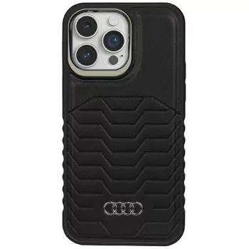   Audi Szintetikus bőr MagSafe iPhone 14 Pro Max 6.7", hátlap, tok, fekete