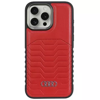  Audi Szintetikus bőr MagSafe iPhone 14 Pro 6.1" hátlap, tok, piros