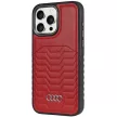 Audi Szintetikus bőr MagSafe iPhone 15 Pro 6.1" hátlap, tok, piros
