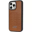 Audi Szintetikus bőr MagSafe iPhone 15 Pro 6.1" hátlap, tok, barna