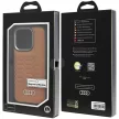 Audi Szintetikus bőr MagSafe iPhone 15 Pro 6.1" hátlap, tok, barna