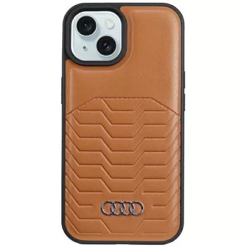   Audi Szintetikus bőr MagSafe iPhone 14 Plus/15 Plus 6.7" hátlap, tok, barna