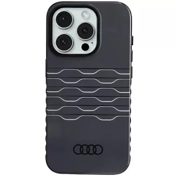   Audi IML MagSafe tok iPhone 15 Pro 6.1", hátlap, tok, fekete