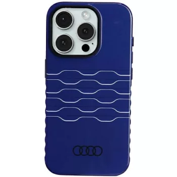   Audi IML MagSafe tok iPhone 15 Pro 6.1" hátlap, tok, sötétkék
