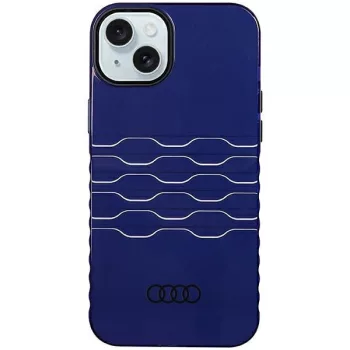   Audi IML MagSafe tok iPhone 14 Plus/15 Plus 6.7" hátlap, tok, sötétkék
