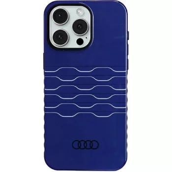   Audi IML MagSafe tok iPhone 15 Pro Max 6.7" hátlap, tok, sötétkék