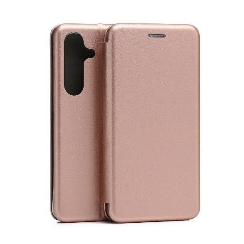 Beline Book Magnetic oldalra nyíló tok Samsung Galaxy S24 Plus , rozéarany