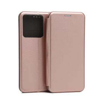   Beline Book Magnetic oldalra nyíló tok Xiaomi Redmi Note 13 5G, rozéarany