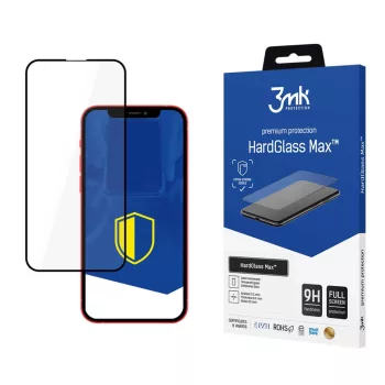  3MK HardGlass Max iPhone 13, teljes képernyős ujjlenyomamentes edzett üvegfólia, fekete