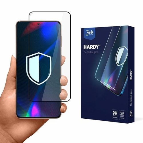 3MK Hardy Samsung Galaxy S21 FE 5G kémiailag edzett üvegfólia, fekete