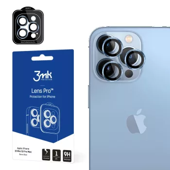   3MK Lens Protect Pro iPhone 13 Pro/13 Pro Max, kék kamera védőfólia rögzítőkerettel 1db.
