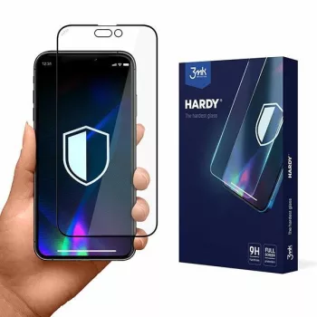   3MK Hardy iPhone 14/13/13 Pro 6.1" kémiailag edzett üvegfólia, fekete