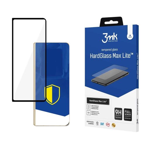 3MK HardGlass Max Lite Samsung Z Fold 4 (Front), teljes képernyős edzett üvegfólia, fekete