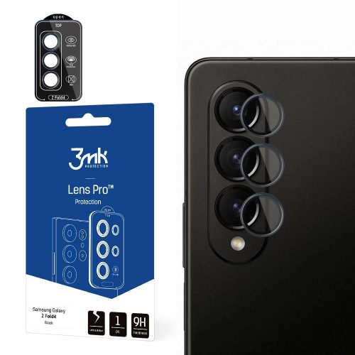 3MK Lens Protection Pro Samsung Z Fold4 F936 kamera védőfólia rögzítőkerettel 1db, fekete