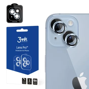   3MK Lens Protection Pro iPhone 14 6.1", kamera védőfólia rögzítőkerettel 1db, kék