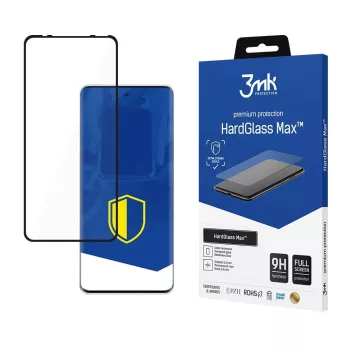   3MK HardGlass Max Xiaomi 12 Lite, teljes képernyős ujjlenyomamentes edzett üvegfólia, fekete