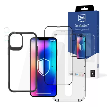   3MK Comfort Set 4in1 iPhone 12 Pro Max 6.7" védő tartozékkészlet 4in1, átlátszó