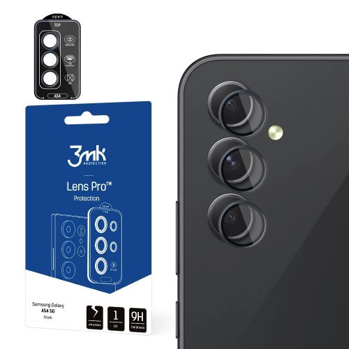 3MK Lens Protection Pro Samsung A54 5G A546 kamera objektív védelem rögzítőkerettel 1db, fekete