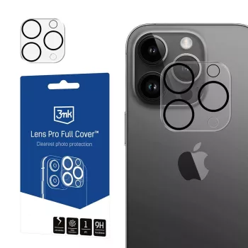   3MK Lens Pro Full Cover iPhone 11 Pro/11 Pro Max edzett üvegfólia kamera objektívhez, rögzítőkerettel 1db