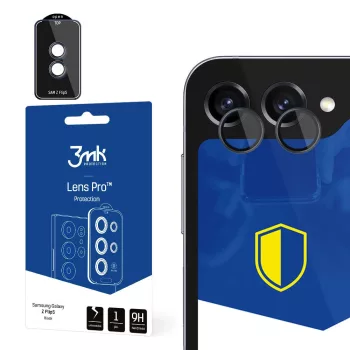  3MK Lens Protection Pro Samsung Z Flip 5 F731, kamera objektív védelem rögzítőkerettel 1db, fekete