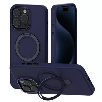   Mercury MagSafe kitámasztható szilikon tok iPhone 15 Pro Max 6.7", kék