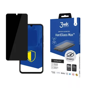   3MK HardGlass Max Privacy iPhone 15 Plus 6.7" teljes képernyős ujjlenyomamentes edzett üvegfólia, fekete
