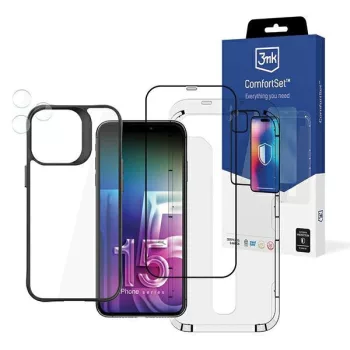   3MK Comfort Set 4in1 iPhone 15 Pro Max 6.7" védő tartozékkészlet 4in1
